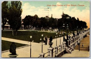 Postcard Erie Beach Ontario c1912 View From Casino Boardwalk *as is*