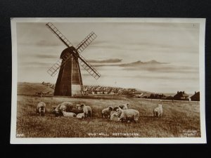 Sussex ROTTINGDEAN The Old Windmill & Sheep c1940s RP Postcard by Wardell