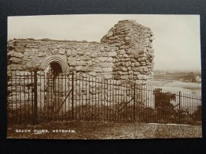 Lancashire HEYSHAM Saxon Ruin - Old RP Postcard by J. Pratt, Post Office