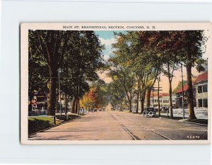 Postcard Main St. Residential Section, Concord, New Hampshire