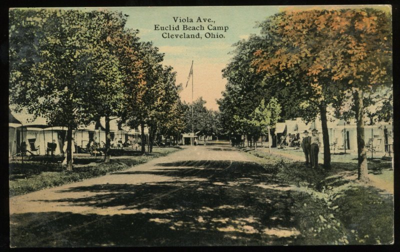 Viola Ave., Euclid Beach Camp. Cleveland, OH. Braun Postcard Co. 1913 cancel