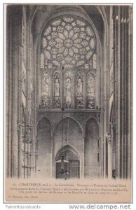 Interior View, Transept et Rosace du Portail Nord, la Cathedrale de Chartres,...