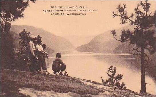 Washington Lakeside Beautiful Lake Chelan As Seen From Meadow Creek Lodge Artvue