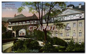 Postcard Old Römertor Wiesbaden und Kaiser Friedrich Bad