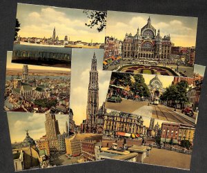 Set of 7 postcards Antwerp Belgium