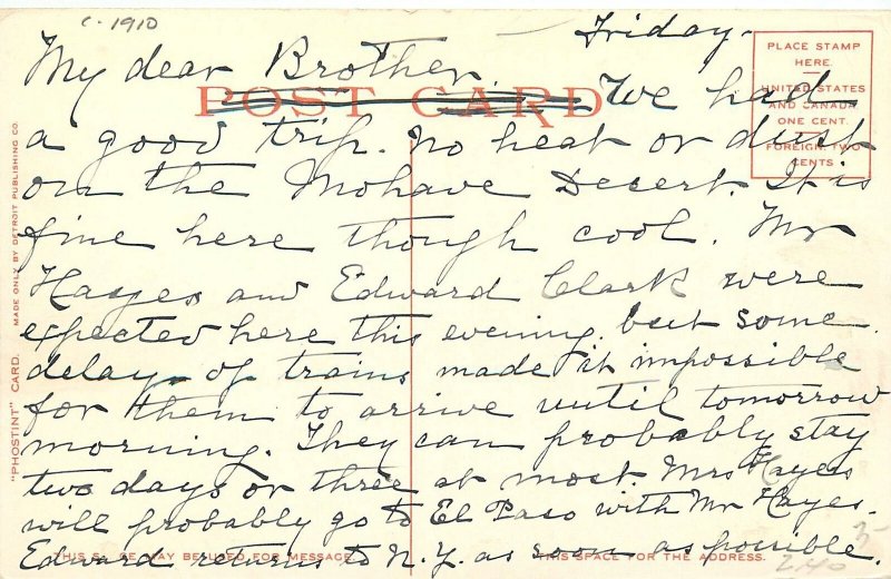 c1910 Grand Canyon Arizona Room Hopi House Detroit Publishing postcard 25-3766