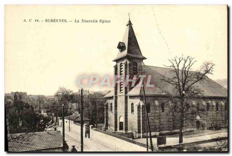 Old Postcard Suresnes New Church