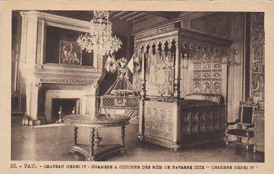 France Pau Chateau Henri IV Chambre a Coucher des Rois de Navarre Dite 1928