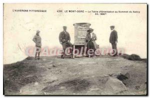 Postcard Old Picturesque Auvergne Mont Dore the orientation table at the summ...