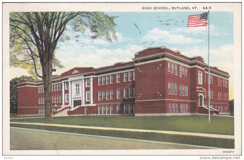 High School, RUTLAND, Vermont, PU-1940