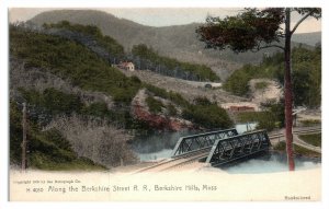 Berkshire Street Railroad, Berkshire Hills, MA Hand-Colored Postcard *6L(2)26