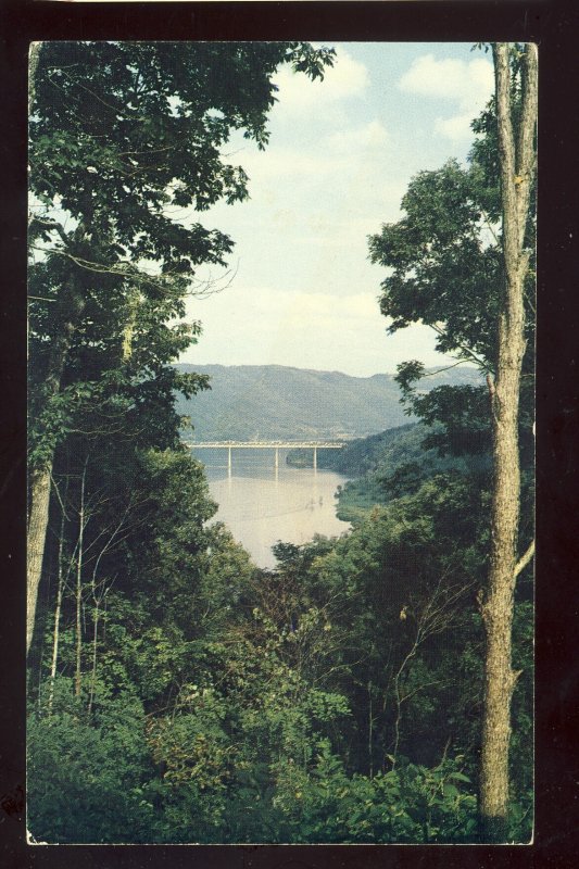 Hinton, West Virginia/WV Postcard,Bluestone Reservoir & Bridge, State Park