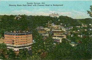 AR, Eureka Springs, Arkansas, Basin Park Hotel, Cresent Hotel, Curteich OA3259-N