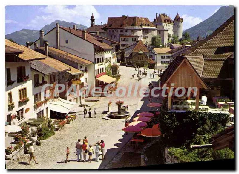 Modern Postcard Gruyeres And His Castle