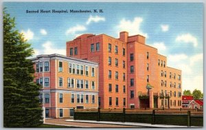 Manchester New Hampshire 1940-50s Postcard Sacred Heart Hospital