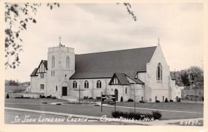 Cedar Falls Iowa~St John Lutheran Church~Real Photo Postcard c1950