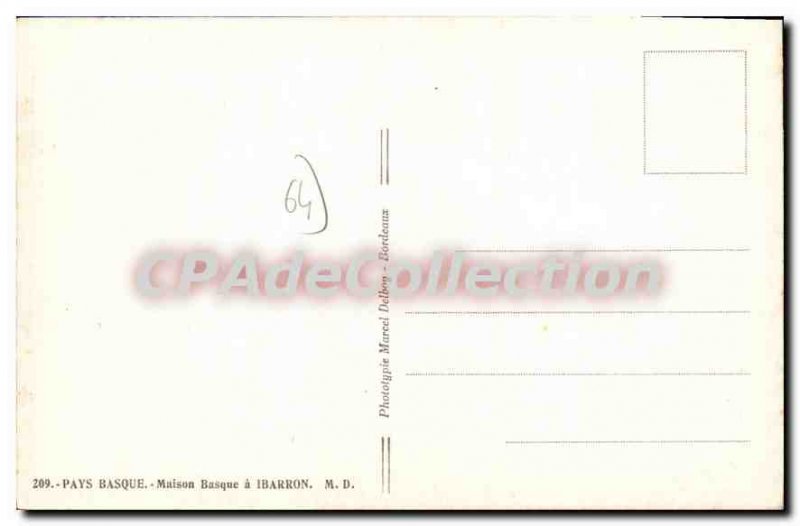 Postcard Old House Basque Country Basque has Ibarron