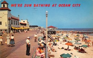 We're Sun Bathing at Ocean City in Ocean City, New Jersey