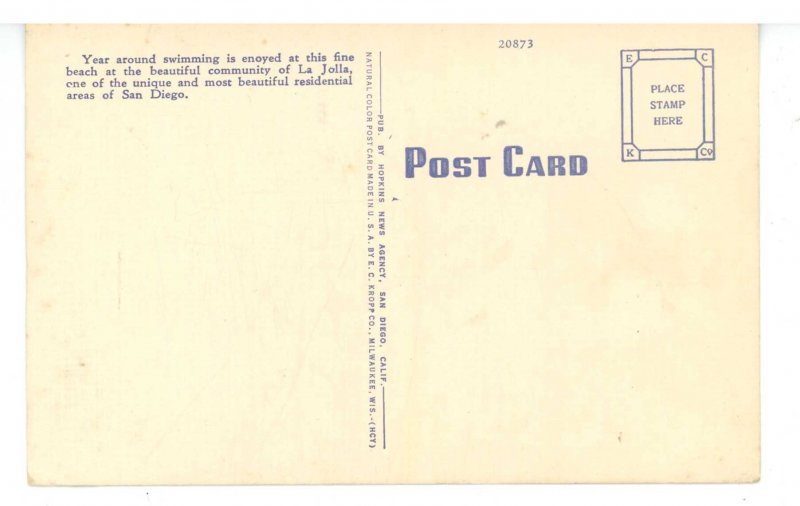 CA - La Jolla. Bathing Beach