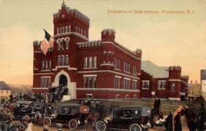 Woonsocket Rhode Island Dedication of State Armory Vintage Postcard U811