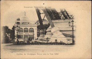 Paris - Universelle Exposition 1900 Footing of Eiffel Tower Postcard