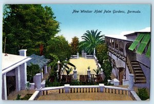 Bermuda Postcard New Windsor Hotel Palm Gardens c1910 Antique Unposted