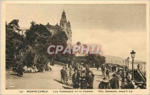 Old Postcard MONTE CARLO. Les Terrasses and Casino.