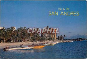 Postcard Modern Colombia Isla San Andres The Main Beach View