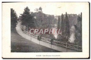 Old Postcard Paris Buttes Chaumont