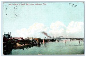 1923 View Of Little Rock From Arkansas River Arkansas AK Posted Vintage Postcard