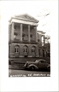 Real Photo Postcard Garrett County Court House in Oakland, Maryland