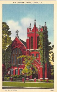 Camden South Carolina 1940s Postcard Episcopal Church 