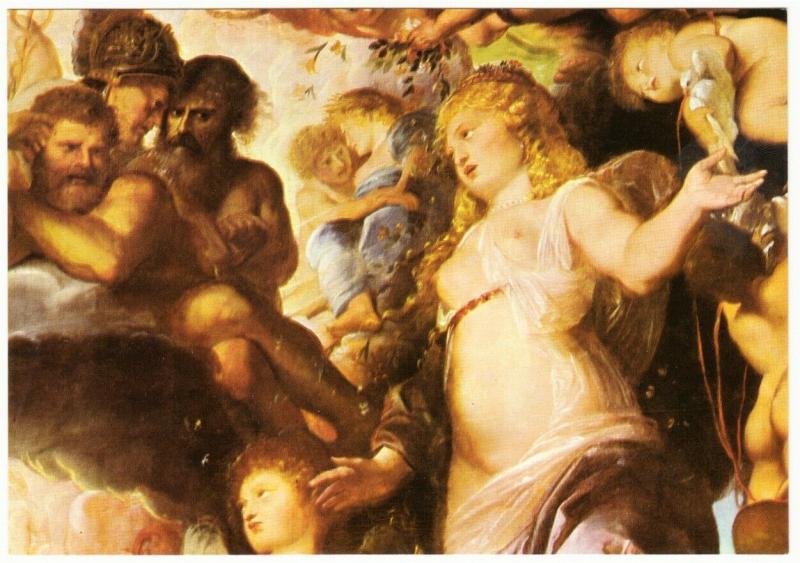 The Council of the Gods of Olympus by Peter Paul Rubens Nude Art Postcard