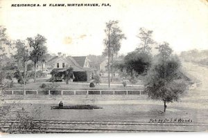 Winter Haven Florida birds eye view A. M. Klemm residence antique pc BB3502