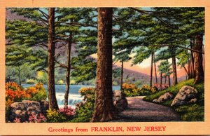 New Jersey Greetings From Franklin Country Road Scene