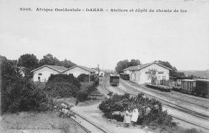 B91667 dakar senegal railway station africa train workshops and deposit