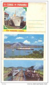 Souvenir Folder, 14 Views Of The Panana Canal, El Canal De Panama, 1950-1970s