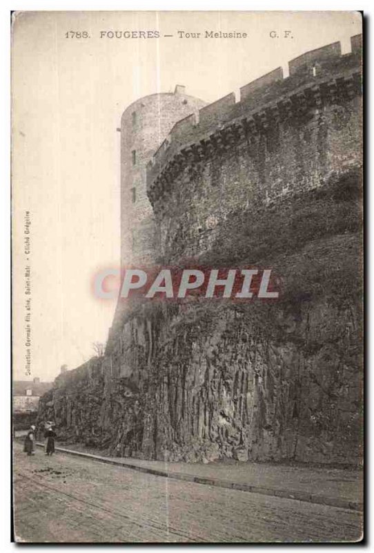 Old Postcard Fougeres tour mélusine