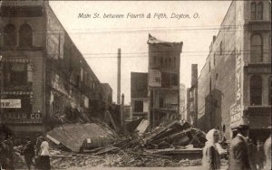 Dayton Ohio OH Main St. Disaster c1910s Postcard