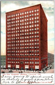 Cleveland Ohio, 1908 New Rockefeller Building, Main Entrance, Vintage Postcard