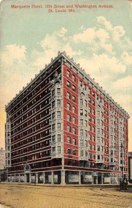ST LOUIS, MO Missouri  MARQUETTE HOTEL 18th St & Washington Ave c1910's Postcard