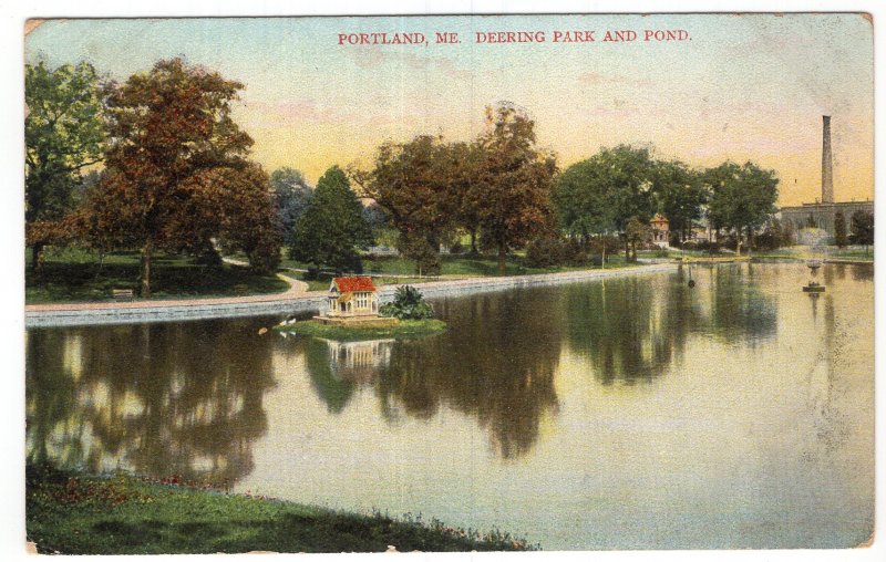 Portland, Me, Deering Park and Pond