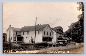 J87/ Gates Mills Ohio RPPC Postcard c1910 Leiter Main Street Stores  1666