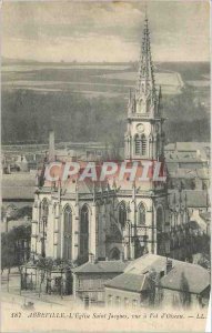 Old Postcard Abbeville L Eglise Saint Jacques vua Theft Bird