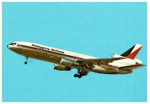 Philippine Airlines McDonnell Douglas DC 10 30 Airplane Postcard