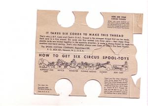 Toy Circus Piece, Clown, Make With Empty Wooden Thread Spools Copyright 1932