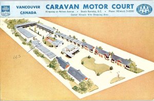 Postcard MOTEL SCENE South Burnaby British Columbia BC AI8056