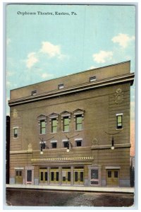 1911 Orpheum Theatre Exterior Building Easton Pennsylvania PA Vintage Postcard