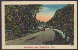 Greetings From Crandon,WI Postcard 