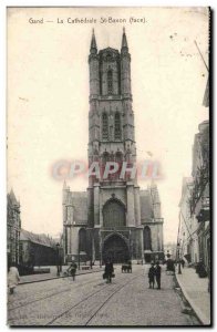 Belgie Belgium Ghent Old Postcard St Bavo cathedral (face)